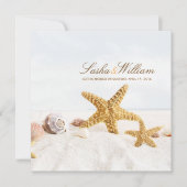 PixDezines Seashells/ビーチ招待状/DIY 招待状 (正面)