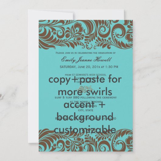 PixDezines Sgaritial, Bellissimo Damask（PixDezines 招待状 (裏面)