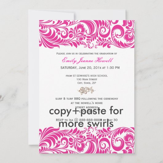 PixDezines Sgaritial, Bellissimo Damask(PixDezines 招待状 (裏面)