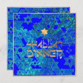 PixDezines Shabbat Diner/DIY背景色 招待状 (正面/裏面)