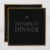 PixDezines Shabbat Diner/DIY背景色 招待状 (正面/裏面)