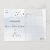 PixDezines Shower Thank You/Brush Strokes Blue ポストカード (裏面)