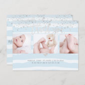 PixDezines Shower Thank You/Dazled Powder Blue ポストカード (正面/裏面)