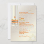 PixDezines silk talit/スタイリッシュバー（ユダヤ教の）バル・ミツバー/金ゴール 招待状 (裏面)