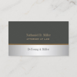 PixDezines Silver+Gray Pinstripesアクセント 名刺