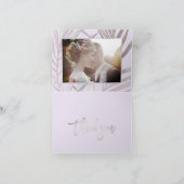 PixDezines Silver Mauve Palms 結婚'Thank You サンキューカード (内部)