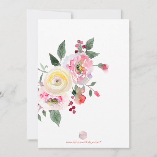 PixDezines SIP+SEE、パステルウォータカラーバラ 案内状 (裏面)