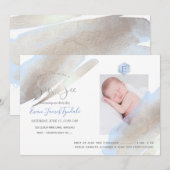 PixDezines SIP+SEE, モノグラム, プラチナ+ブルー 案内状 (正面/裏面)