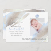 PixDezines SIP+SEE、モノグラム、プラチナ+青 案内状 (正面/裏面)