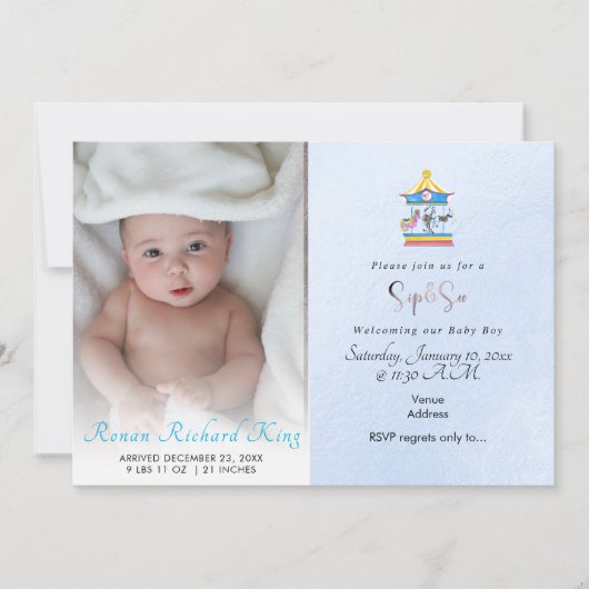 PixDezines SIP+SEE、WATERCOLOR回転木馬 案内状 (正面)