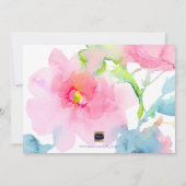 PixDezines SIP+SEE、WATERCOLOR FLOWERS 案内状 (裏面)