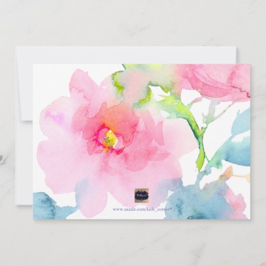 PixDezines SIP+SEE、WATERCOLOR FLOWERS 案内状 (裏面)