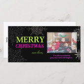 PixDezines Snowflakes、クリスマス、DIYカラー…… シーズンカード (正面/裏面)