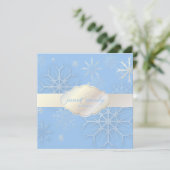 PixDezines Snowflakes、Winter Weding/DIYカラー！ 招待状 (スタンド正面)