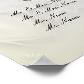 PixDezines Snowflaks、シーティングチャート(アルファ別) ポスター (角)