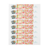 PixDezines sophieの庭/フローラ水色 ラップアラウンドラベル (シート)