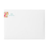 PixDezines sophieの庭/フローラ水色 ラップアラウンドラベル (正面)