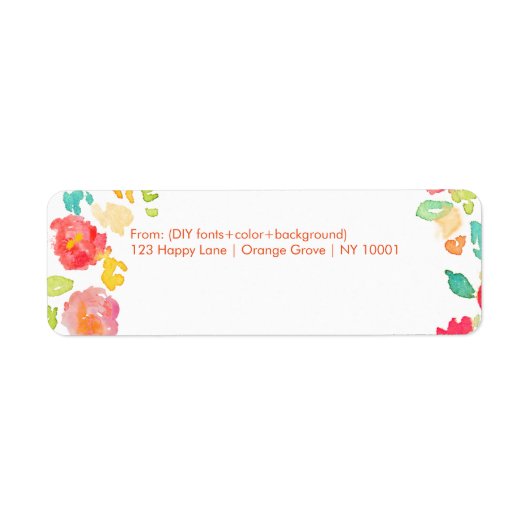 PixDezines sophieの庭/フローラ水色 ラベル (正面)