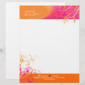 PixDezines Sorbet Swarls+リムーバブルアートデコリング レターヘッド (正面/裏面)