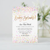 PixDezines Sprinked紙吹雪ベビーSprinkle! 招待状 (スタンド正面)