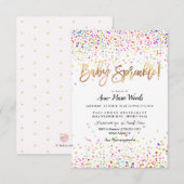 PixDezines Sprinked紙吹雪ベビーSprinkle! 招待状 (正面/裏面)