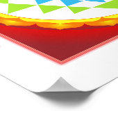 PixDezines Sri Yantra/瞑想/チャクラ ポスター (角)