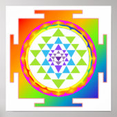 PixDezines Sri Yantra/Meditation/Chakra ポスター (正面)