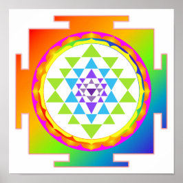 PixDezines Sri Yantra/Meditation/Chakra ポスター