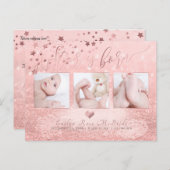 PixDezines Star is,生まれバラ金ゴールド雪《写真》ぼけ味 案内ポストカード (正面/裏面)