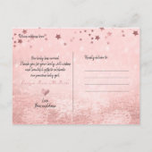 PixDezines Star is,生まれバラ金ゴールド雪《写真》ぼけ味 案内ポストカード (裏面)