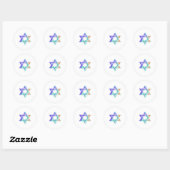 PixDezines star of david/グランジ/DIY background ラウンドシール (シート)