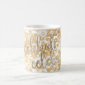 PixDezines Star of David Pattern, Hanukkah コーヒーマグカップ (中央)