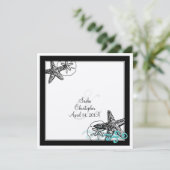 PixDezines STARFISH/感じベージュ色/DIYフォント+バックグラウンド 招待状 (スタンド正面)