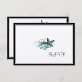 PixDezines Starfish RSVPs 出欠カード (正面/裏面)