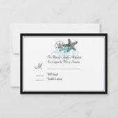 PixDezines Starfish RSVPs 出欠カード (裏面)