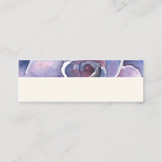 PixDezines Succulent Water Color, PurpleDesertバラ スキニー名刺 (裏面)