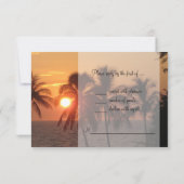 PixDezines Sunsetアットマウナキービーチ/オレンジグロー 出欠カード (裏面)