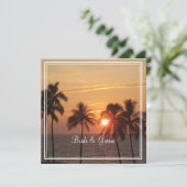 PixDezines Sunsetアットマウナキービーチ/オレンジグロー 招待状 (スタンド正面)