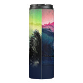 PixDezines Surfsアップハワイアンビーチ/ピンク/緑 タンブラー (裏面)