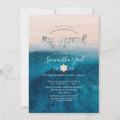 PixDezines Surfsアップビーチバルミツワー招待状 招待状 (正面)