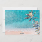 PixDezines surfsアップ、ヤシの木、ビーチバ（ユダヤ教の）バル・ミツバー 招待状 (裏面)