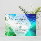 PixDezines Surfs Upビーチバー（ユダヤ教の）バル・ミツバー 招待状 (スタンド正面)