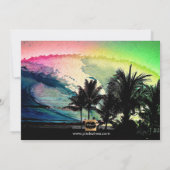 PixDezines Surfs Upビーチバー（ユダヤ教の）バル・ミツバー 招待状 (裏面)