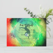 PixDezines Surfs Up/Surfer/ビーチバー（ユダヤ教の）バル・ミツバー 招待状 (スタンド正面)