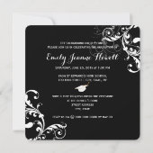 PixDezines Swarls卒業/DIYカラー+フォント 招待状 (裏面)