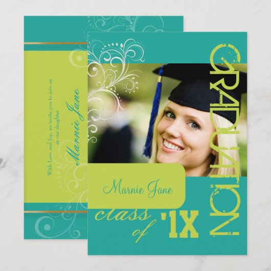 PixDezines Swarls、2012 Sharization、DIY Color 招待状 (正面/裏面)