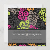 PixDezines Swarls、Jazzyモダンカラー 招待状 (裏面)