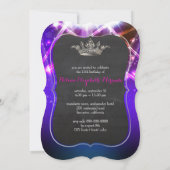 PixDezines Sweet 15、レーザーライト/ネオンライト 招待状 (裏面)