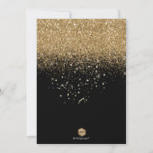 PixDezines Sweet 16ダイヤモンドグリッターWatercolor 招待状 (裏面)