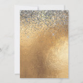 PixDezines Sweet 16ダイヤモンドシルバー金ゴールドグリッター 招待状 (裏面)